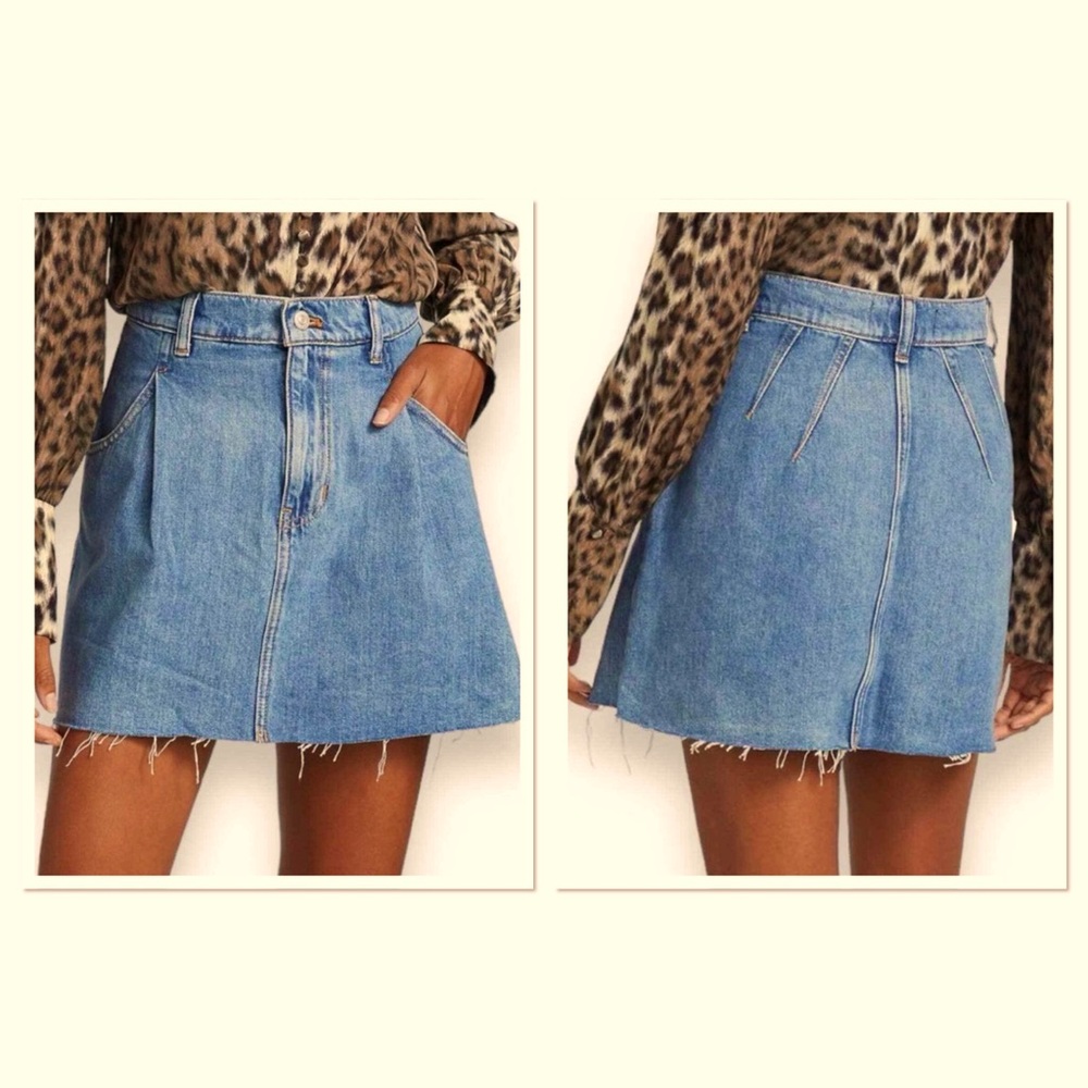 Free People Cosmico Flirt Skirt in Rain
Sz 27 100% Cotton